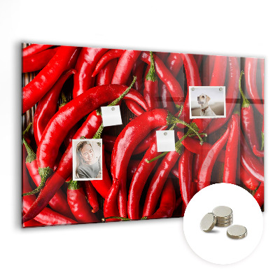 Magnetic board for wall Hot peppers