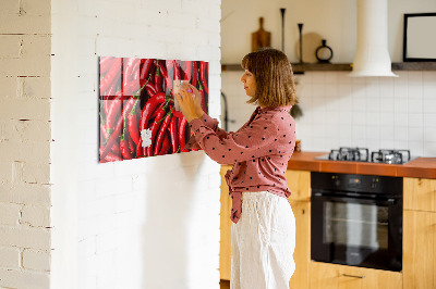 Magnetic board for wall Hot peppers