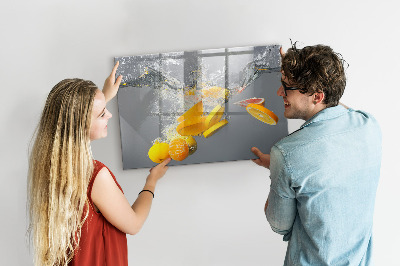 Magnetic board for wall Citruses in water