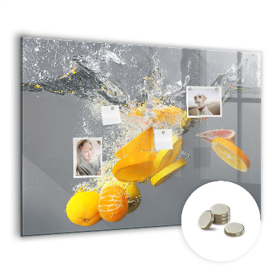 Magnetic board for wall Citruses in water