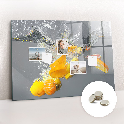 Magnetic board for wall Citruses in water