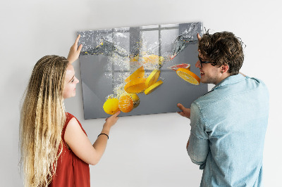 Magnetic board for wall Citruses in water