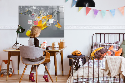 Magnetic board for wall Citruses in water