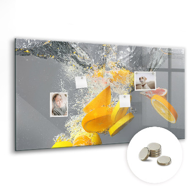 Magnetic board for wall Citruses in water