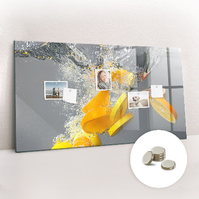 Magnetic board for wall Citruses in water