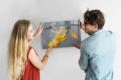 Magnetic board for wall Citruses in water