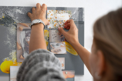 Magnetic board for wall Citruses in water