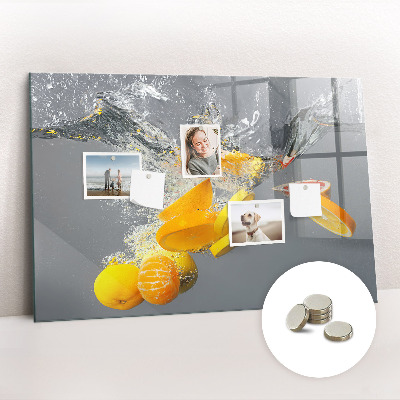 Magnetic board for wall Citruses in water