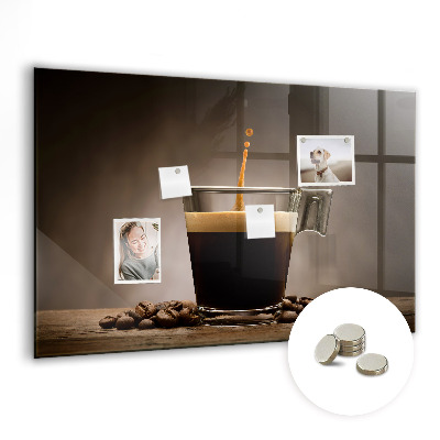 Magnetic board for wall Cup of coffee