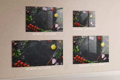 Magnetic board for wall Vegetables on the table