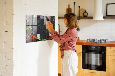 Magnetic board for wall Vegetables on the table