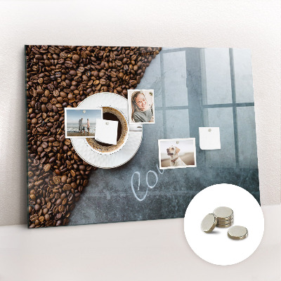 Magnetic board for wall Cup of coffee