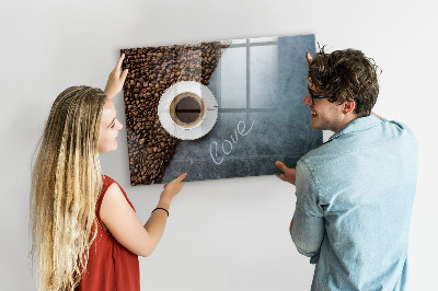 Magnetic board for wall Cup of coffee