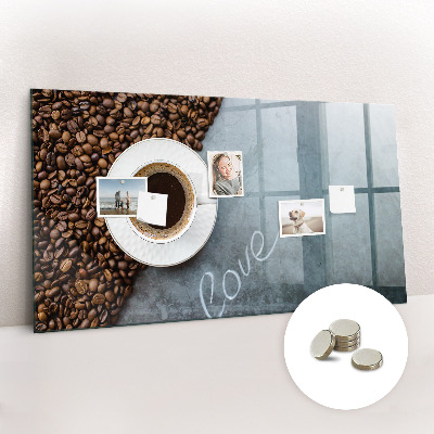 Magnetic board for wall Cup of coffee