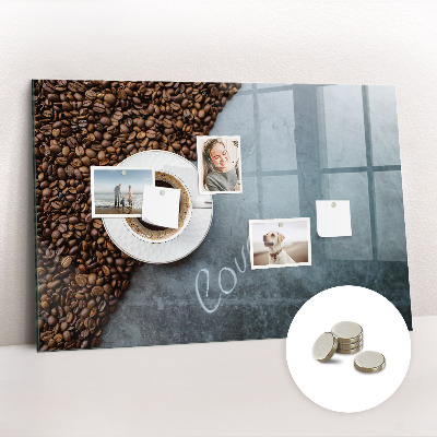 Magnetic board for wall Cup of coffee