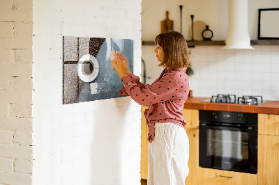 Magnetic board for wall Cup of coffee