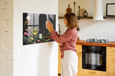 Magnetic board for wall Spices on the table