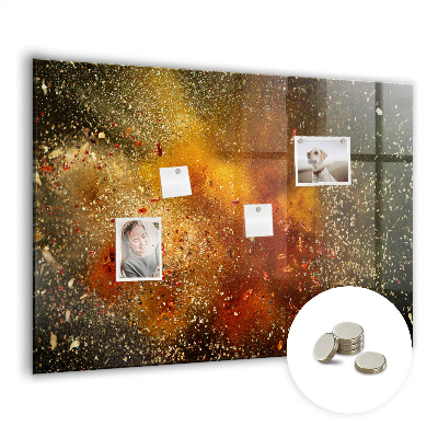 Magnetic glass board Abstraction of spices