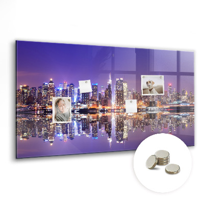 Office magnetic board New York at night