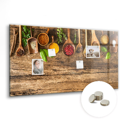 Magnetic board Spoons of spices