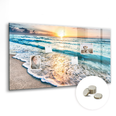 Magnetic memo board Beach view