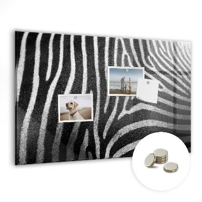 Magnetic bulletin board Zebra pattern