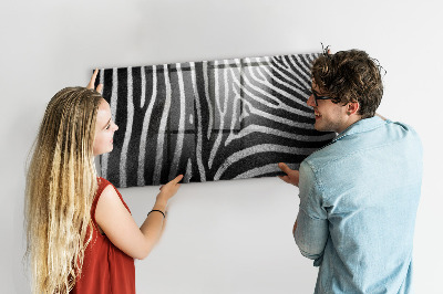 Magnetic bulletin board Zebra pattern
