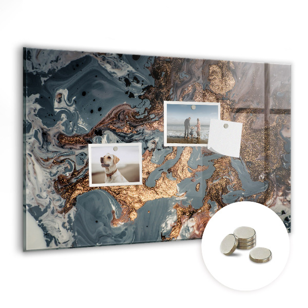 Magnetic wall board Decorative marble