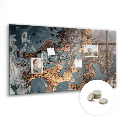 Magnetic wall board Decorative marble