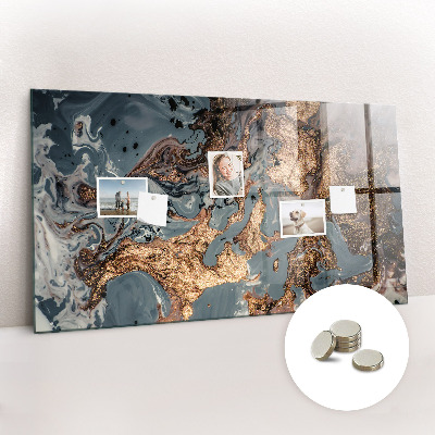 Magnetic wall board Decorative marble
