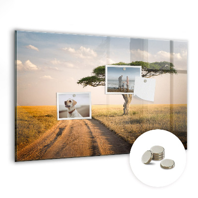 Magnetic memo board Landscape of Africa