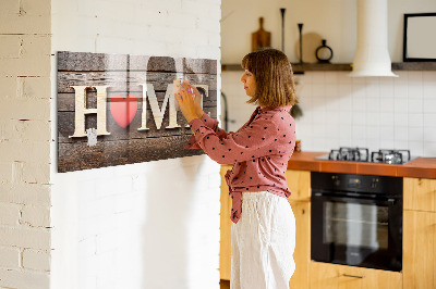 Decorative magnetic board House inscription