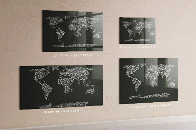 Decorative magnetic board Names of the continents