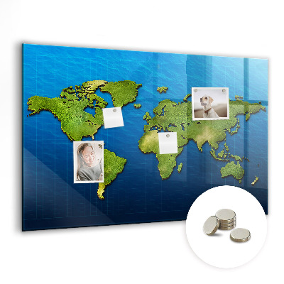Decorative magnetic board World map