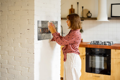 Decorative magnetic board Family inscription