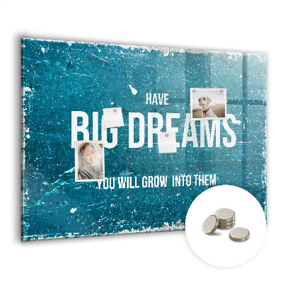 Decorative magnetic board Motivational text