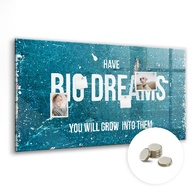 Decorative magnetic board Motivational text