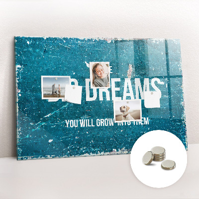 Decorative magnetic board Motivational text