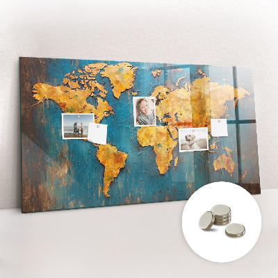 Decorative magnetic board Decorative map of the world