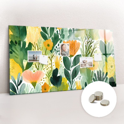 Magnetic board Watercolor flowers