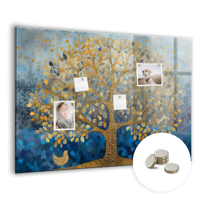 Magnetic glass board Abstract tree