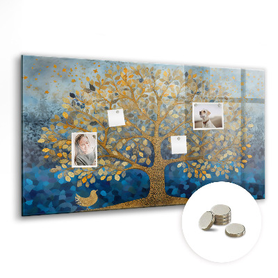 Magnetic glass board Abstract tree