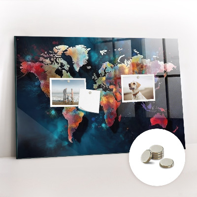 Decorative magnetic board Abstract map