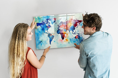 Decorative magnetic board Painted map