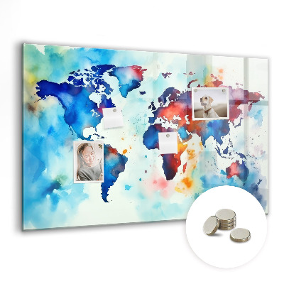 Decorative magnetic board Painted map