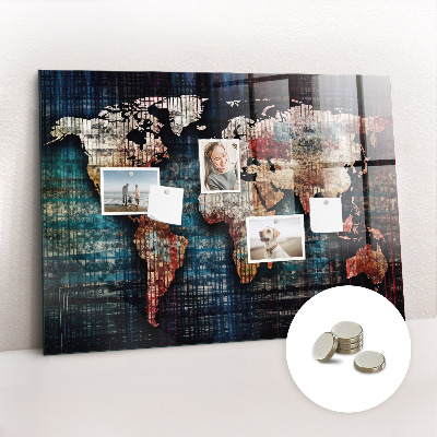 Decorative magnetic board Linear map
