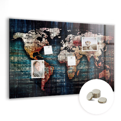 Decorative magnetic board Linear map
