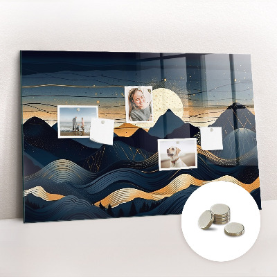 Magnetic memo board Sunset landscape