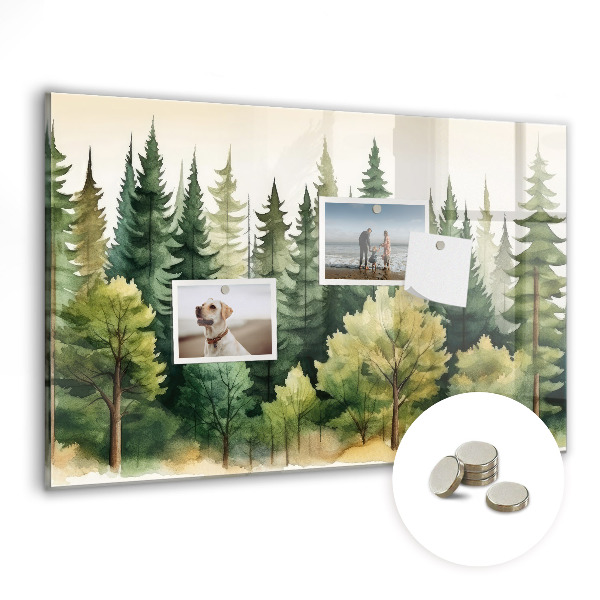 Magnetic photo board Landscape forest