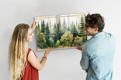 Magnetic photo board Landscape forest